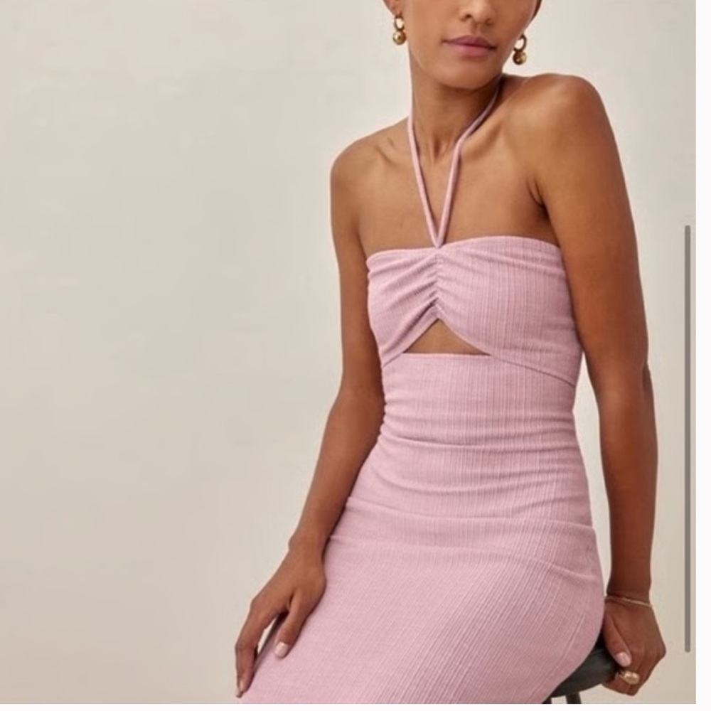 NEW! 2025 Reformation Light Pink Midi Dress sz M